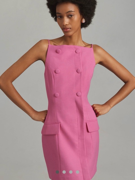 Maeve Dresses & Skirts - Maeve Pink Double-Breasted Mini Dress